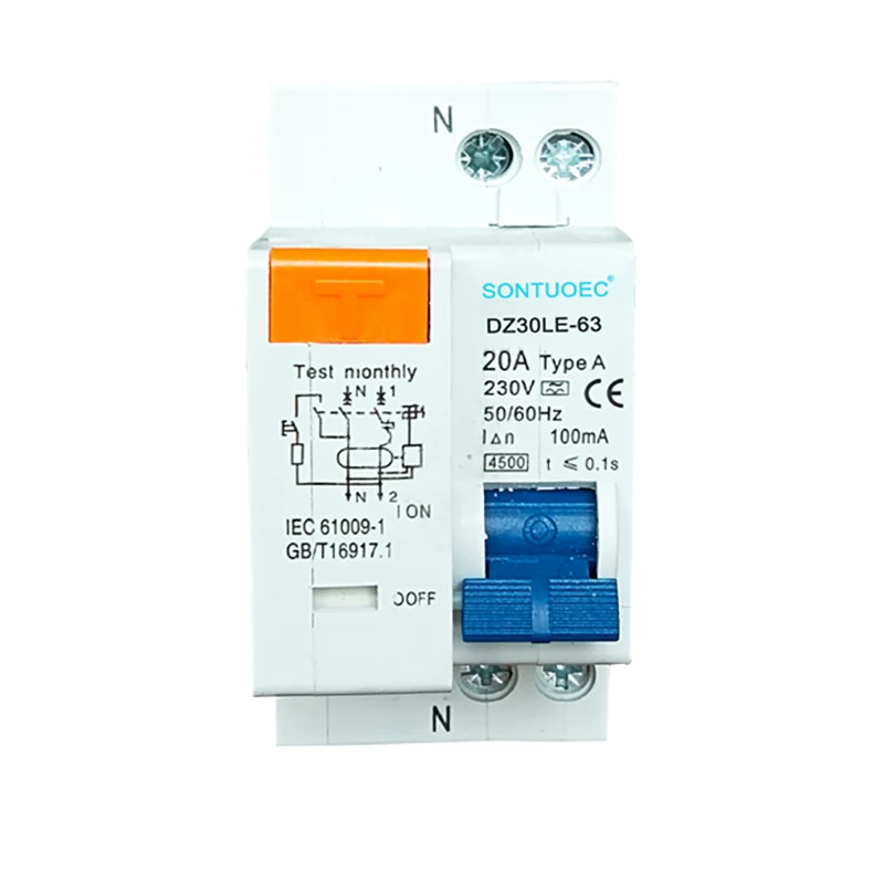 1p + n ഇലക്ട്രോണിക് തരം rcbo